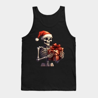 skeleton Santa Claus Tank Top